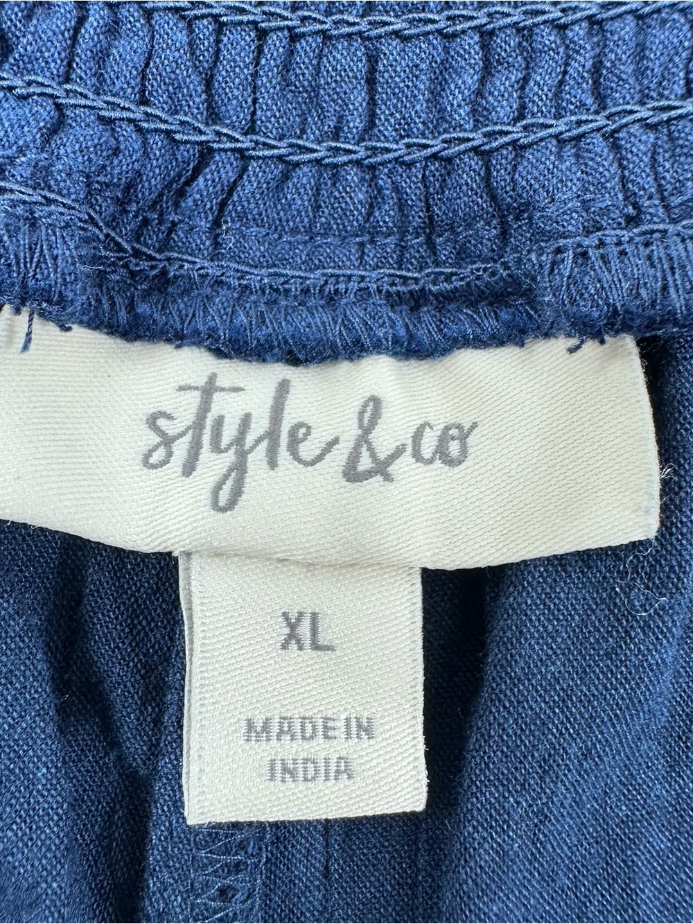 Style & Co. Navy Wide-Leg Pull-On Pants - Picture 4 of 10